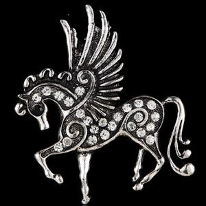 Clear Rhinestone Pegasus NWT-